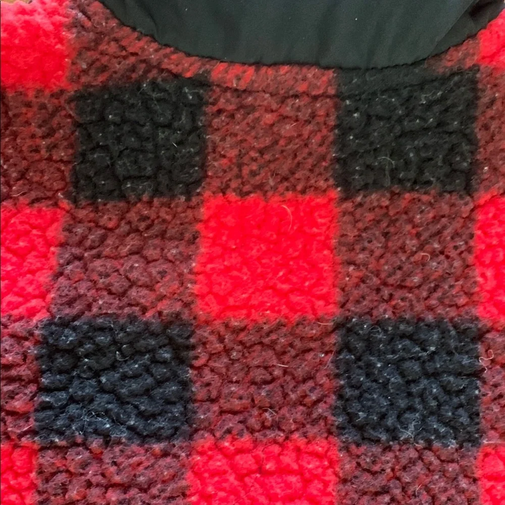 Old Navy Jacket size 12-18 month Unisex Mock Neck Buffalo‎ Plaid Sherpa boy girl